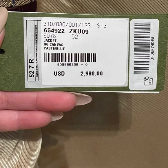 ****SOLD****   GUCCI GG canvas suit/paste blue - Picture 8 of 17